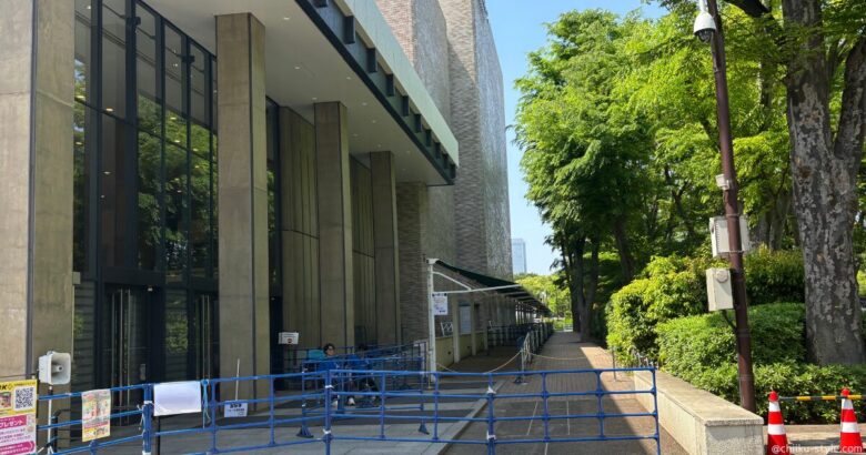 NHKホールのベビーカー置き場(筆者撮影画像)