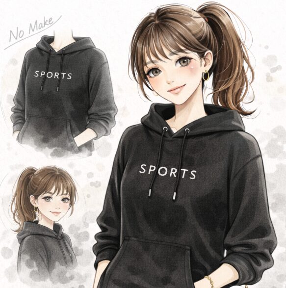 ③ ノーメイク風ナチュラルとの相性